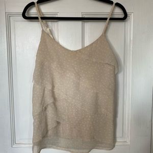 Tan/cream layered tank top New York & Company